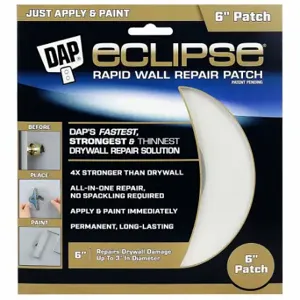 DAP 7079809165 Drywall Patch, Eclipse, 6 Inch X 6 Inch, Box, Clear | CR2WEM 793K41