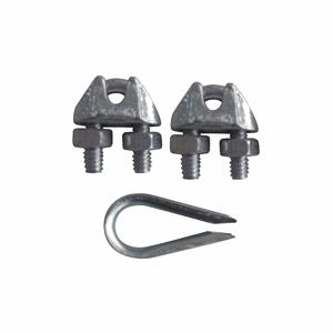 DAYTON 1DKK7 Wire Rope Clip And Thimble Kit, U-Bolt, Steel, 5/16 Inch Wire Rope Dia. | CJ3VFD
