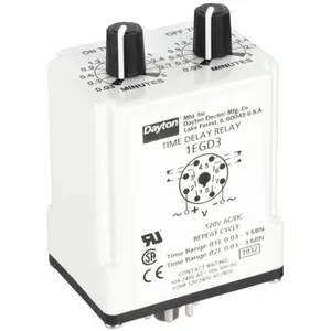 DAYTON 1EGD3 Timer Relay 180 Sec. 8 Pin 10a Dpdt 120v | AA9NYP