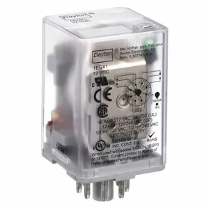 DAYTON 1EGX1 Relay Plug In Dpdt 12vdc Coil Volts | AA9PBZ