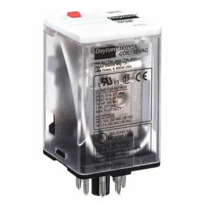 DAYTON 1EGY2 Relay Plug In Dpdt 12vac Coil Volts | AA9PCJ