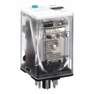 DAYTON 1EGY3 Relay Plug In Dpdt 12vdc Coil Volts | AA9PCK