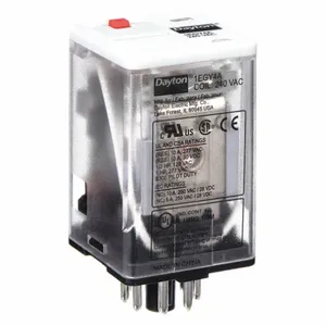 DAYTON 1EGY4 Relay Plug In Dpdt 240vac Coil Volts | AA9PCL