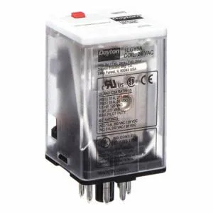 DAYTON 1EGY5 Relay Plug In Dpdt 24vac Coil Volts | AA9PCM