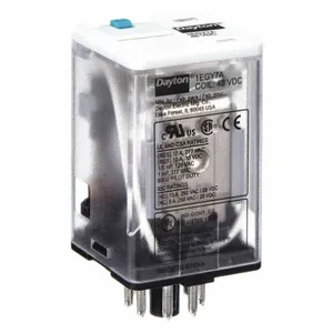 DAYTON 1EGY7 Relay Plug In Dpdt 48vdc Coil Volts | AA9PCP