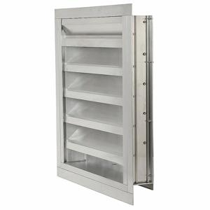 DAYTON 20UA30 Combination Louver Damper, 48 x 48 Inch Wall Opening, Extruded Aluminum | CH9WUL