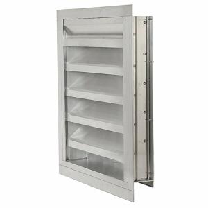 DAYTON 20UC17 Combination Louver Damper, 54 x 42 Inch Wall Opening, Extruded Aluminum | CH9WUH