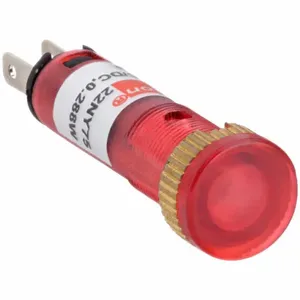 DAYTON 22NY75 Flush Indicator Light 8mm 24v Red | AB6XCY