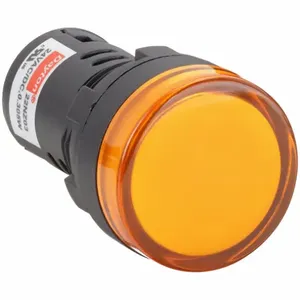 DAYTON 22NZ03 Raised Indicator Light 22mm 24v Amber | AB6XEC