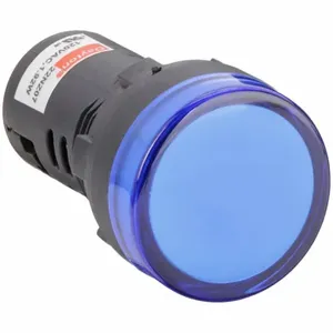 DAYTON 22NZ07 Raised Indicator Light 22mm 120v Blue | AB6XEG