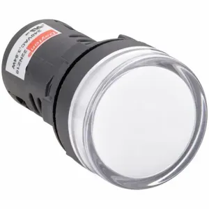 DAYTON 22NZ10 Raised Indicator Light 22mm 240v White | AB6XEK