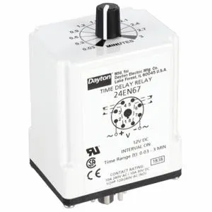 DAYTON 24EN67 Timer Relay 180 Second 8 Pin 10a Dpdt 12v | AF8APN