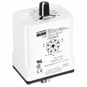 DAYTON 24EN69 Time Delay Relay 24VAC/DC 10A DPDT | AH2BFR