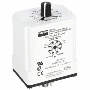 DAYTON 24EN70 Timer Relay 60 Second 8 Pin 10a Dpdt 24v | AF8AMT