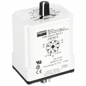 DAYTON 24EN72 Timer Relay 5 Min 8 Pin 10a Dpdt 24v | AF8AMV