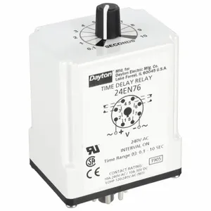 DAYTON 24EN76 Timer Relay 10 Second 8 Pin 10a Dpdt 240v | AF8AMX