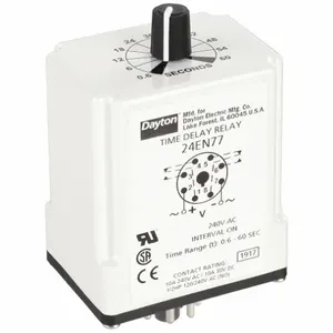 DAYTON 24EN77 Timer Relay 60 Second 8 Pin 10a Dpdt 240v | AF8AMY