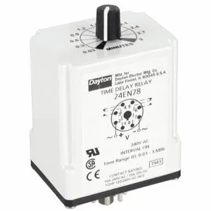 DAYTON 24EN78 Timer Relay 180 Second 8 Pin 10a Dpdt 240v | AF8AMZ