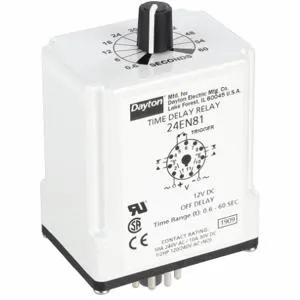 DAYTON 24EN81 Timer Relay 60 Second 11 Pin 10a Dpdt 12v | AF8APR