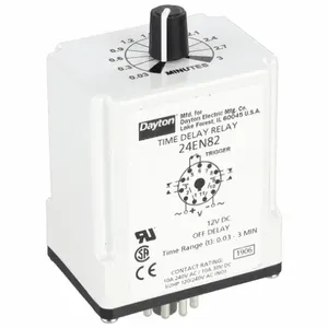 DAYTON 24EN82 Timer Relay 180 Second 11 Pin 10a Dpdt 12v | AF8APT