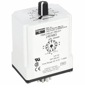 DAYTON 24EN83 Timer Relay 5 Min 11 Pin 10a Dpdt 12v | AF8APU