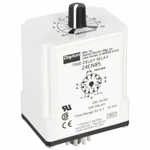 DAYTON 24EN85 Timer Relay 10 Second 11 Pin 10a Dpdt 24v | AF8APW