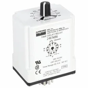 DAYTON 24EN86 Timer Relay 60 Second 11 Pin 10a Dpdt 24v | AF8APX