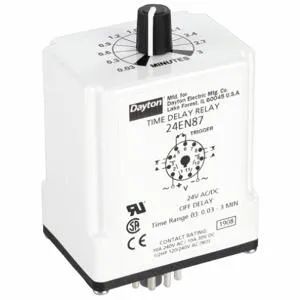 DAYTON 24EN87 Timer Relay 180 Second 11 Pin 10a Dpdt 24v | AF8APY