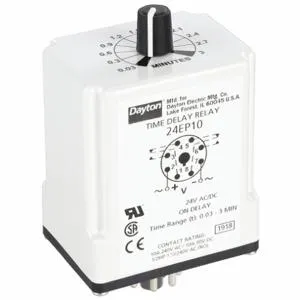 DAYTON 24EP10 Timer Relay 180 Second 8 Pin 10a Dpdt 24v | AF8AQT