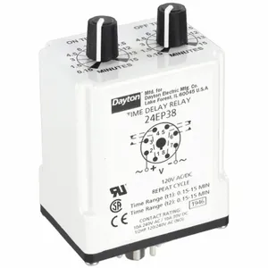 DAYTON 24EP38 Timer Relay 15 Min 8 Pin 10a Dpdt 120v | AF8ARQ