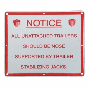 DAYTON 26W611 Stabilizing Jack Sign Aluminium 9-7/8 In | AB8QAN