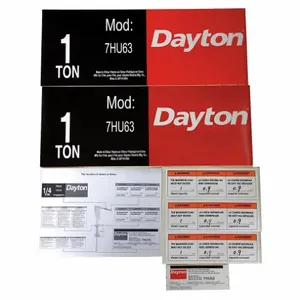 DAYTON 28CH82 Jib Crane Label Kit For Use With AF3LUZ | AH2GXF