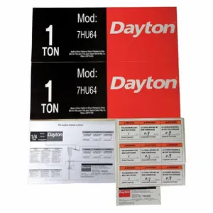 DAYTON 28CH83 Jib Crane Label Kit For Use With AF3LVA | AH2GXG