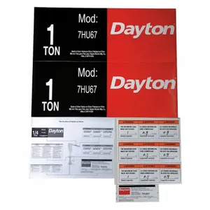 DAYTON 28CH86 Jib Crane Label Kit For Use With AF3LVB | AH2GXH