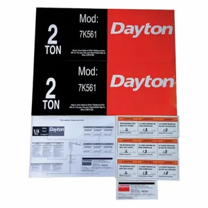 DAYTON 28CH95 Jib Crane Label Kit For Use With AF3NLL | AH2GXQ