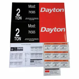 DAYTON 28CH99 Jib Crane Label Kit For Use With AF3NLQ | AH2GXV