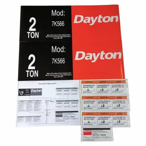 DAYTON 28CJ01 Jib Crane Label Kit For Use With AF3NLR | AH2GXW