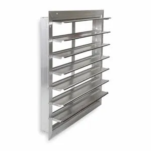 DAYTON 53DR18 Backdraft Damper/Wall Shutter, 8.995 sq. ft. Free Area, 39-1/2 x 39-1/2 Inch Size | CH9QAA