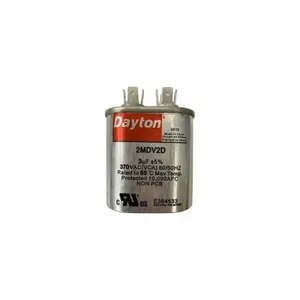 DAYTON 2MDV2 Motor Run Capacitor, Oval, 370VAC, 3 Microfarad Rating | CH6JHN