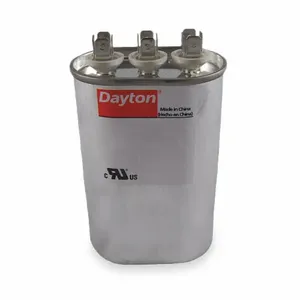 DAYTON 2MEA6 Motor Dual Run Capacitor, Oval, 440V AC, 45/5 mfd, 5 1/4 Inch Overall Height | CJ2VRJ