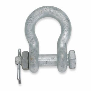 DAYTON 2MWN9 Anchor Shackle, Bolt/Cotter/Nut Pin, 1000 lb, 15/32 Inch Wd Between Eyes | CR2XYQ