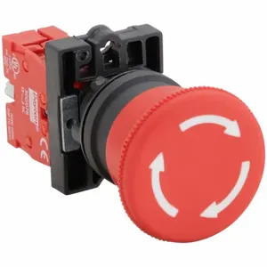 DAYTON 30G252 E-Stop Push Button Non-Illuminated 22mm 1NC Red | AC4NNB