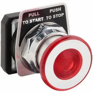 DAYTON 30G364 Push Button 30mm Push/pull Mushroom Red | AC4NTW