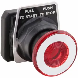 DAYTON 30G367 Push Button 30mm Push/pull Mushroom Red | AC4NTZ