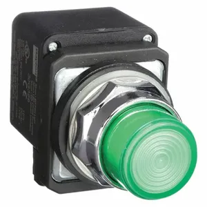 DAYTON 30G399 Pilot Light Led 120vac/dc 30mm Chrome Green | AC4NVH