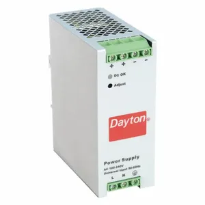 DAYTON 33NT10 Power Supply DIN Rail 60W 24VDC Metal | AH3WZD