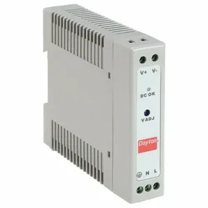 DAYTON 33NT18 Power Supply DIN Rail 15W 24VDC Plastic | AH3WZM