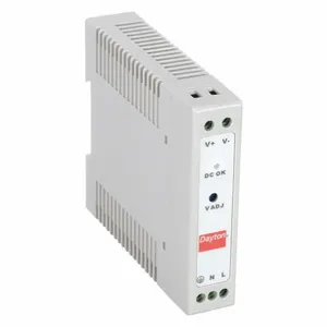 DAYTON 33NT19 Power Supply DIN Rail 30W 24VDC Plastic | AH3WZN