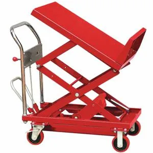 DAYTON 33W290 Scissor Lift Cart 600 Lb. Steel Tilt | AC6GQB