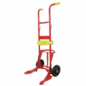 DAYTON 34D649 Drum Truck 55 Gallon Steel Red 56-1/2 Inch Height | AC6LEK